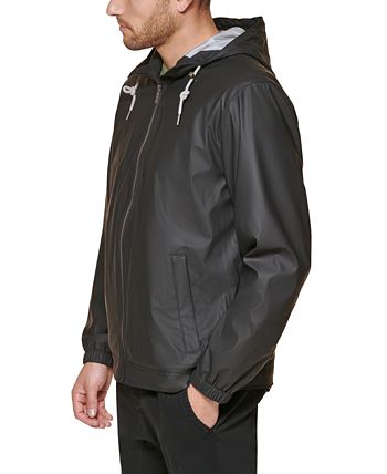 Club Room Men's Rubberized Lightweight Hooded Rain Jacket, Created for ...
