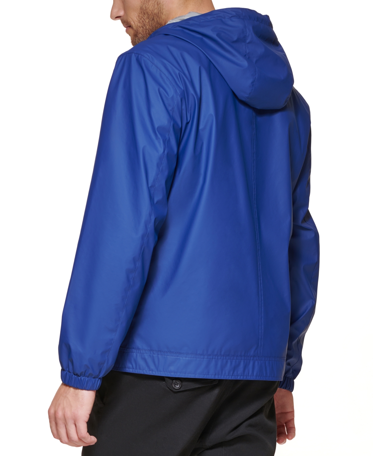 Club Room Men's Rubberized Lightweight Hooded Rain Jacket, Created for Macy's