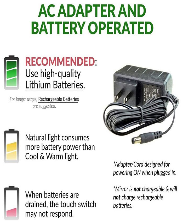 OVENTE 7.5" Lighted Tabletop Vanity Mirror Macy's