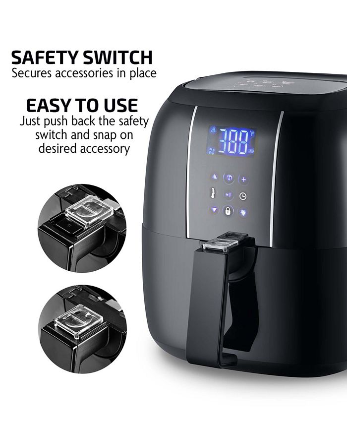 OVENTE Air Fryer with 3.2 Quarts Frying Basket and Display Touch Sensor