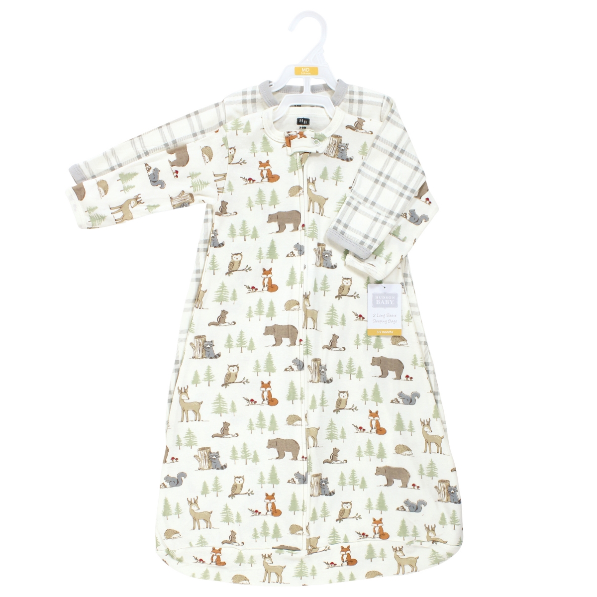 Hudson Baby Baby Boys Cotton Long-Sleeve Wearable Sleeping Bag, Sack, Blanket, Dinosaur