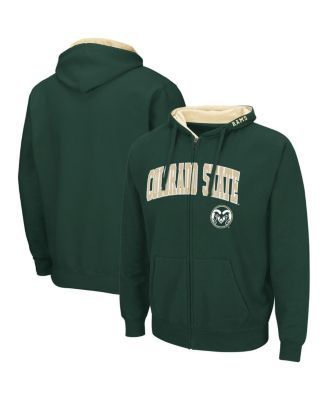 Men's Green Colorado State Rams Arch & Logo 3.0 Full-Zip Hoodie