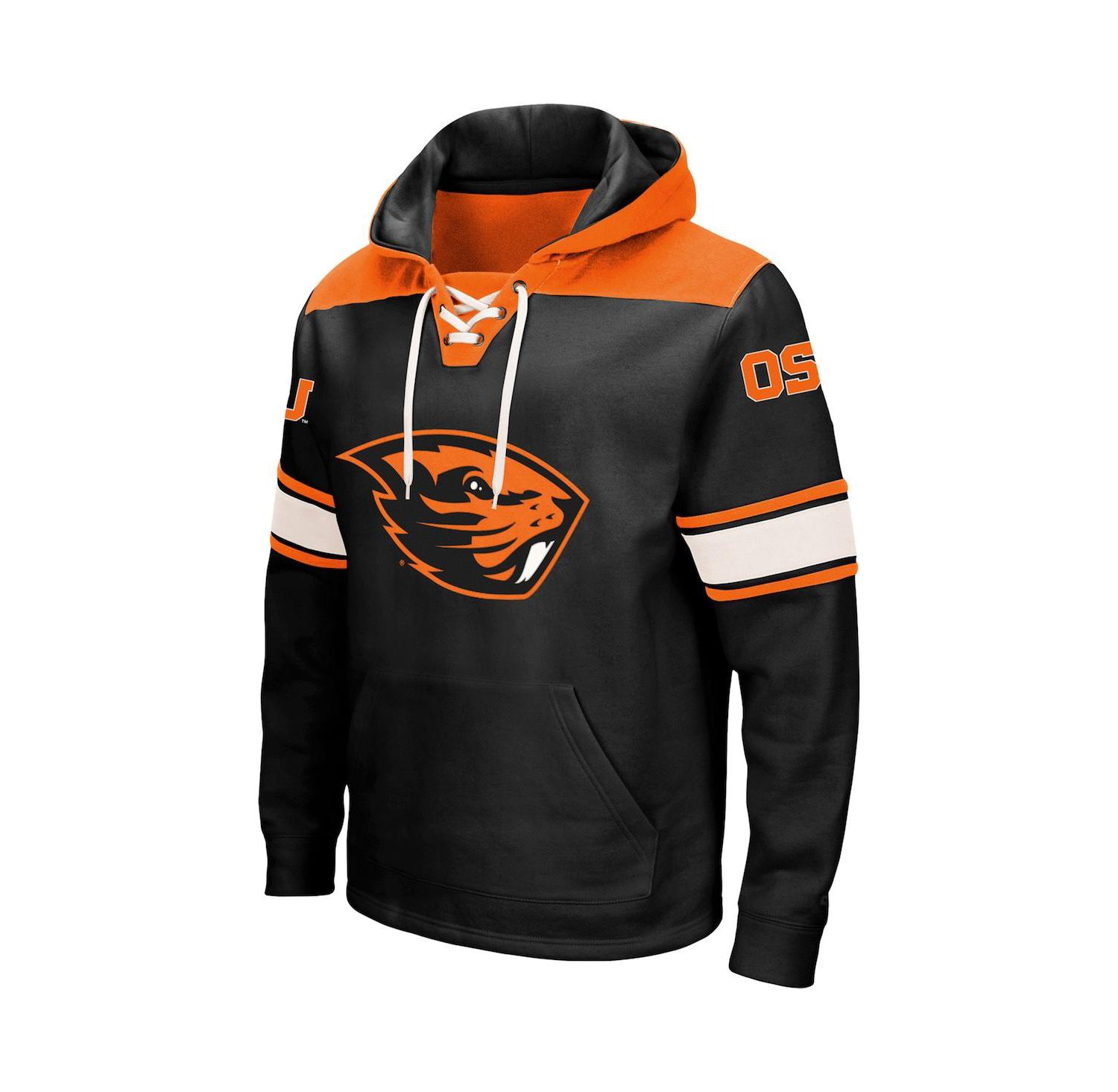 Men's Black Oregon State Beavers 2.0 Lace-Up Hoodie