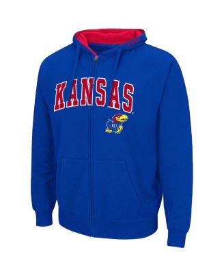Men's Royal Kansas Jayhawks Arch & Logo 3.0 Full-Zip Hoodie