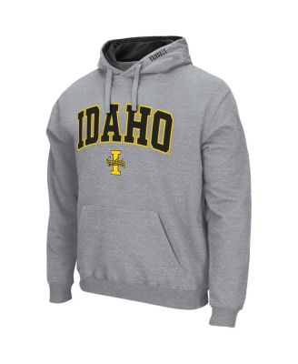 Men's Heathered Gray Idaho Vandals Arch and Logo Pullover Hoodie