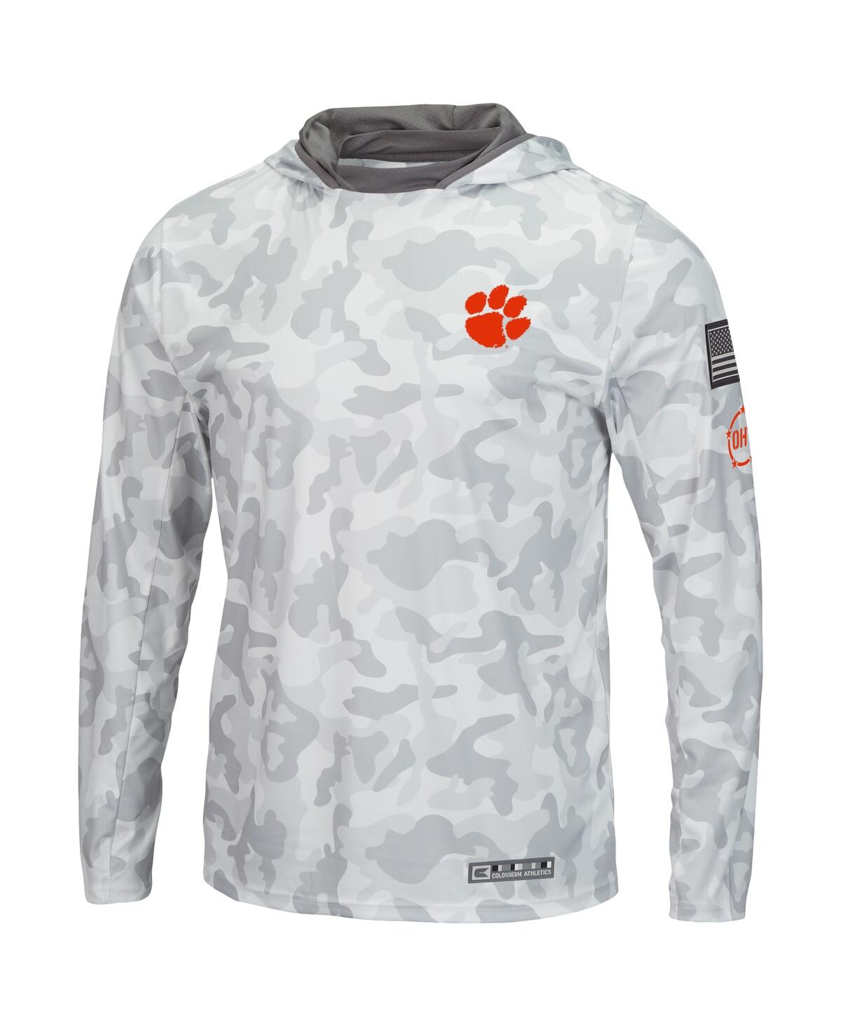 Shop Colosseum Men's  Arctic Camo Clemson Tigers Oht Military-inspired Appreciation Long Sleeve Hoodie Top