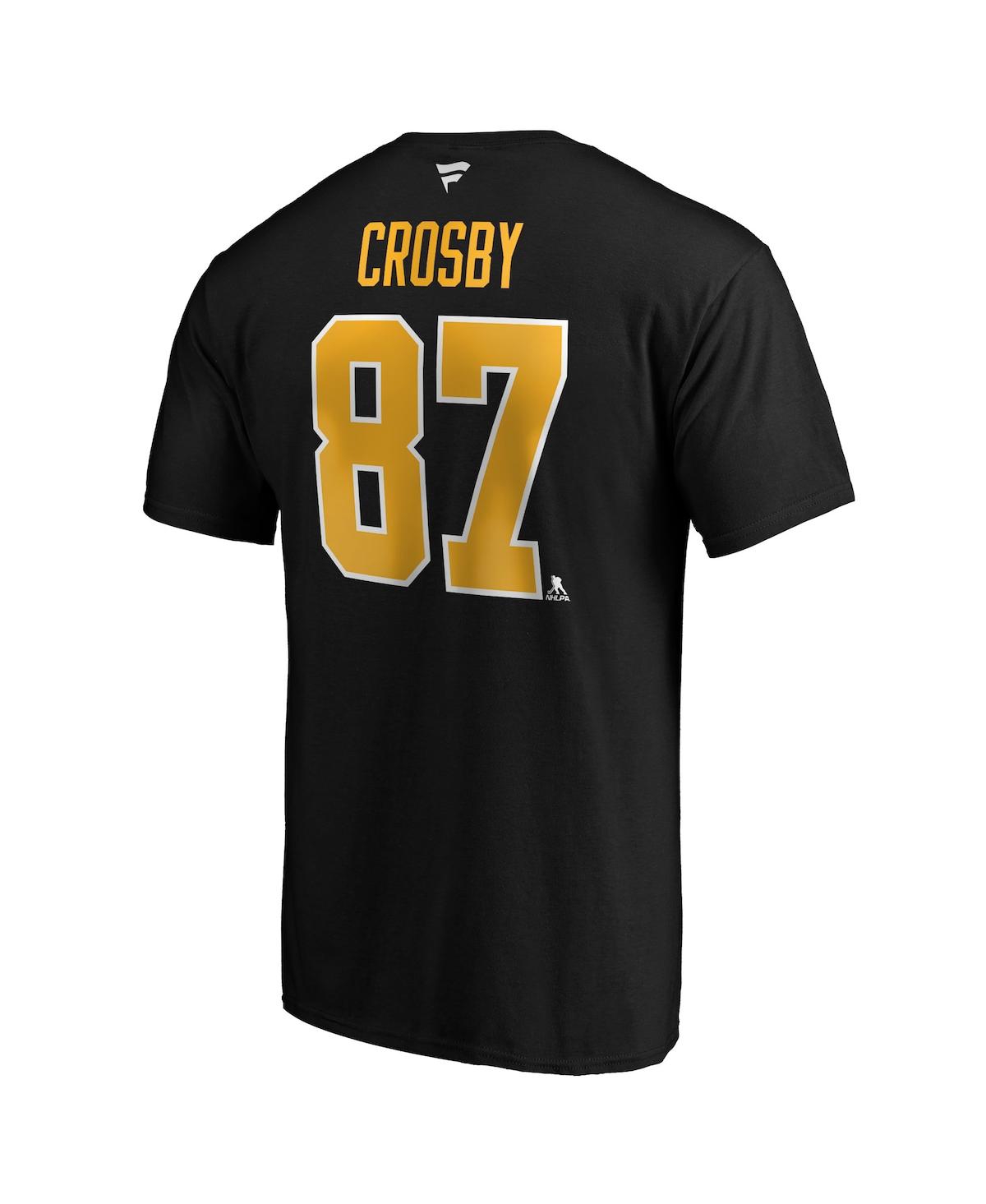 Men's Fanatics Sidney CrosbyPittsburgh Penguins Big and Tall Captain Patch Name and Number T-shirt - Black