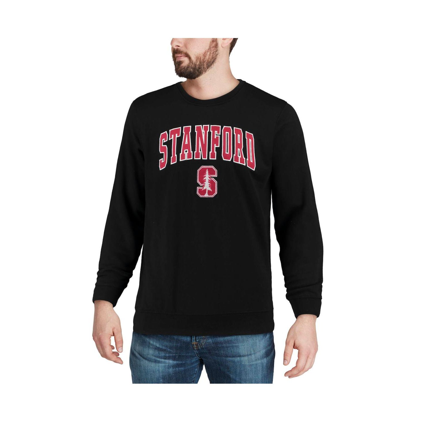 Men's Stanford Cardinal Arch & Logo Crew Neck Sweatshirt