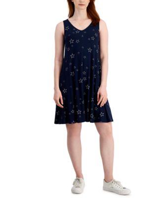 Style & Co - Women's Printed Strappy-Back Flip-Flop Dress