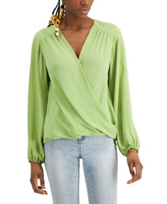 green dressy tops