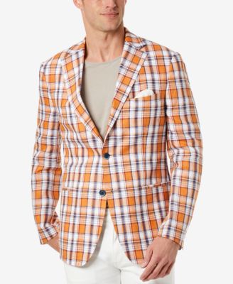 navy plaid jacket