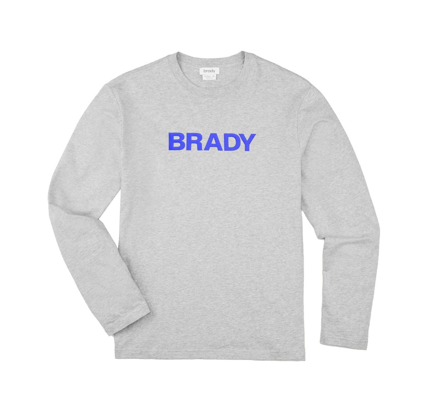 Men's Gray Wordmark Long Sleeve T-shirt