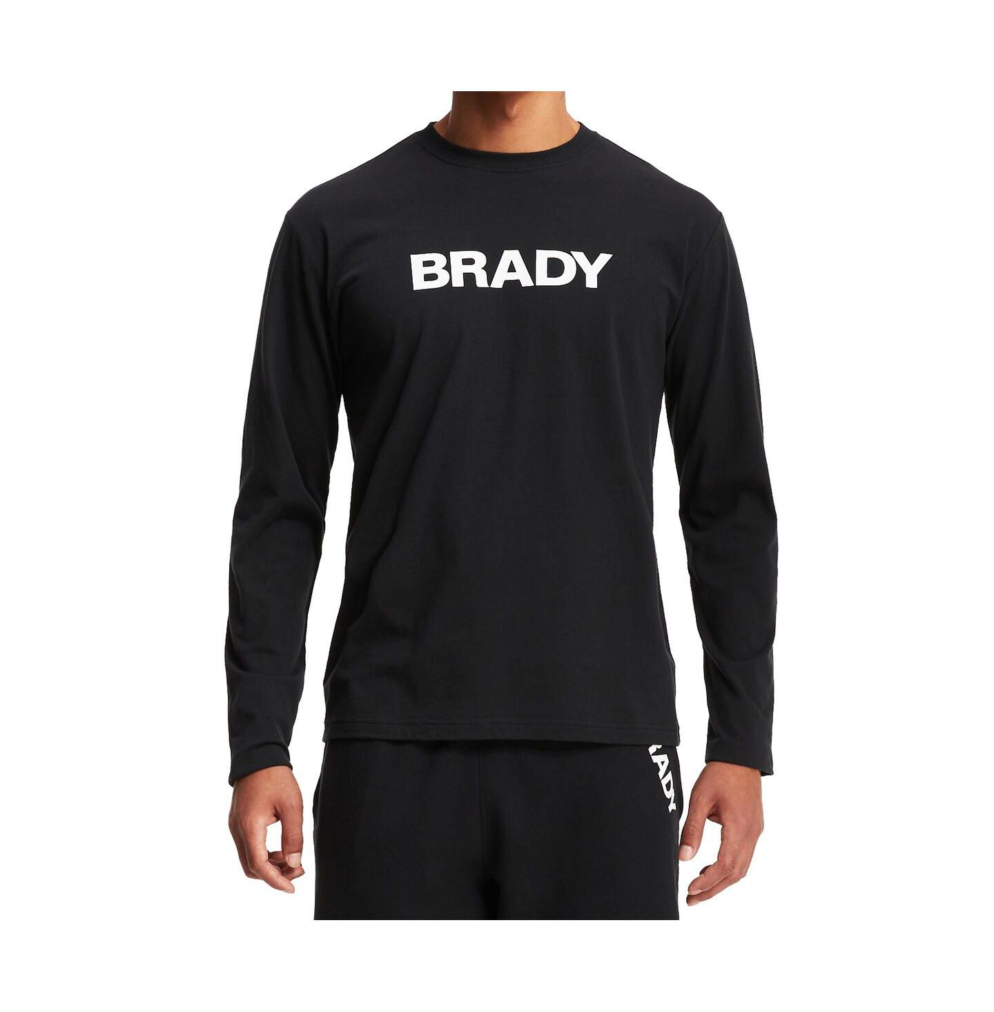 Мужская футболка BRADY Black Wordmark Long Sleeve — фото 3