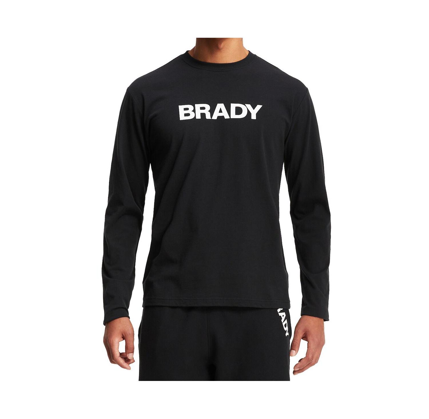 Men's Black Wordmark Long Sleeve T-shirt