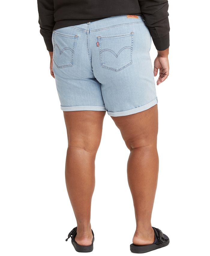 Levi's Trendy Plus Size Mid Length Denim Shorts & Reviews - Shorts ...