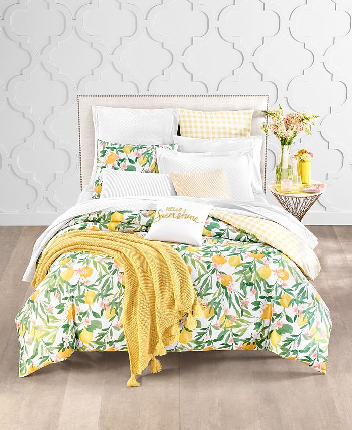 Charter Club Citrus Duvet Cover Sets, Created for Macy's Macy's