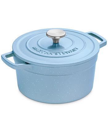 Martha Stewart Collection Enameled Cast Iron Speckled 4-Qt. Dutch Oven,  Created for Macy's - Macy's