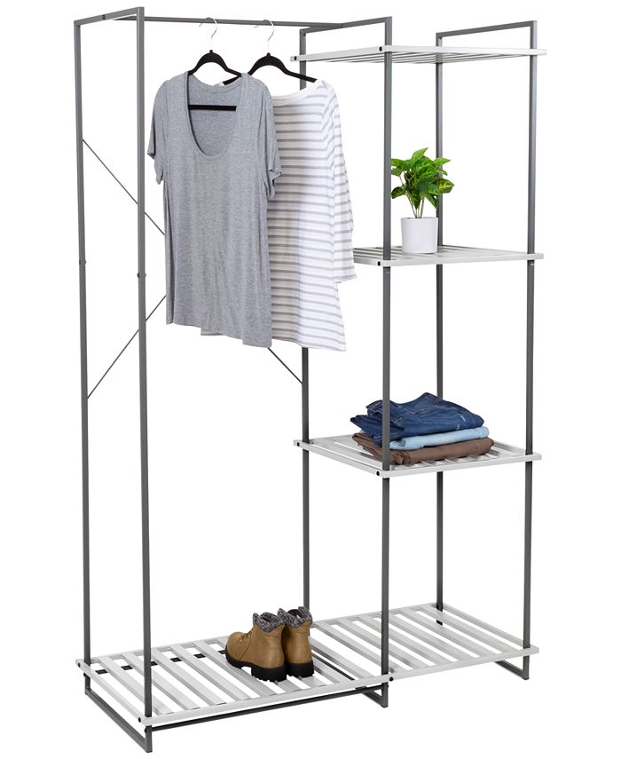 Honey Can Do Freestanding Metal Open Closet Wardrobe Macy's
