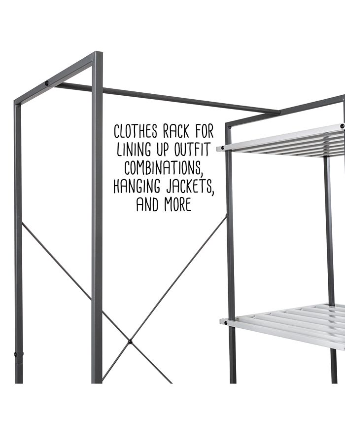 Honey Can Do Freestanding Metal Open Closet Wardrobe Macy's