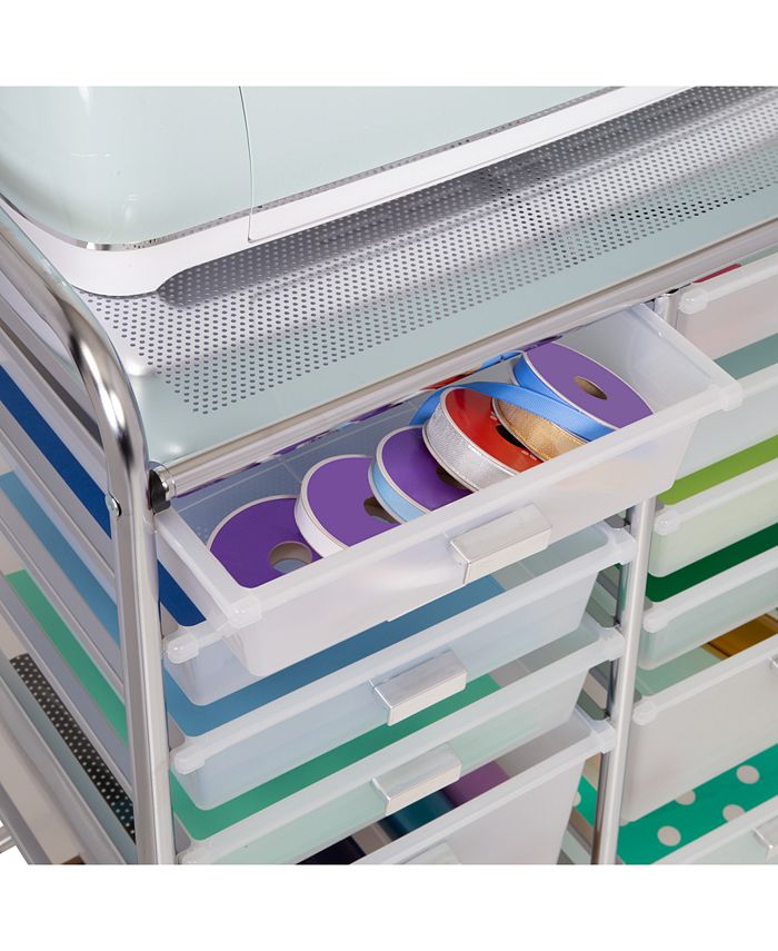 Honey Can Do Chrome Rolling Craft Storage Cart with 12 Drawers Macy's
