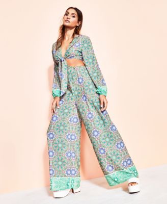 Tie-Front Cutout Jumpsuit, Created for Macy's