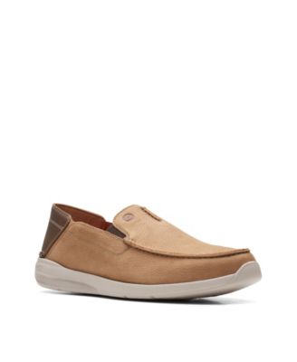 clarks suede leather slip on