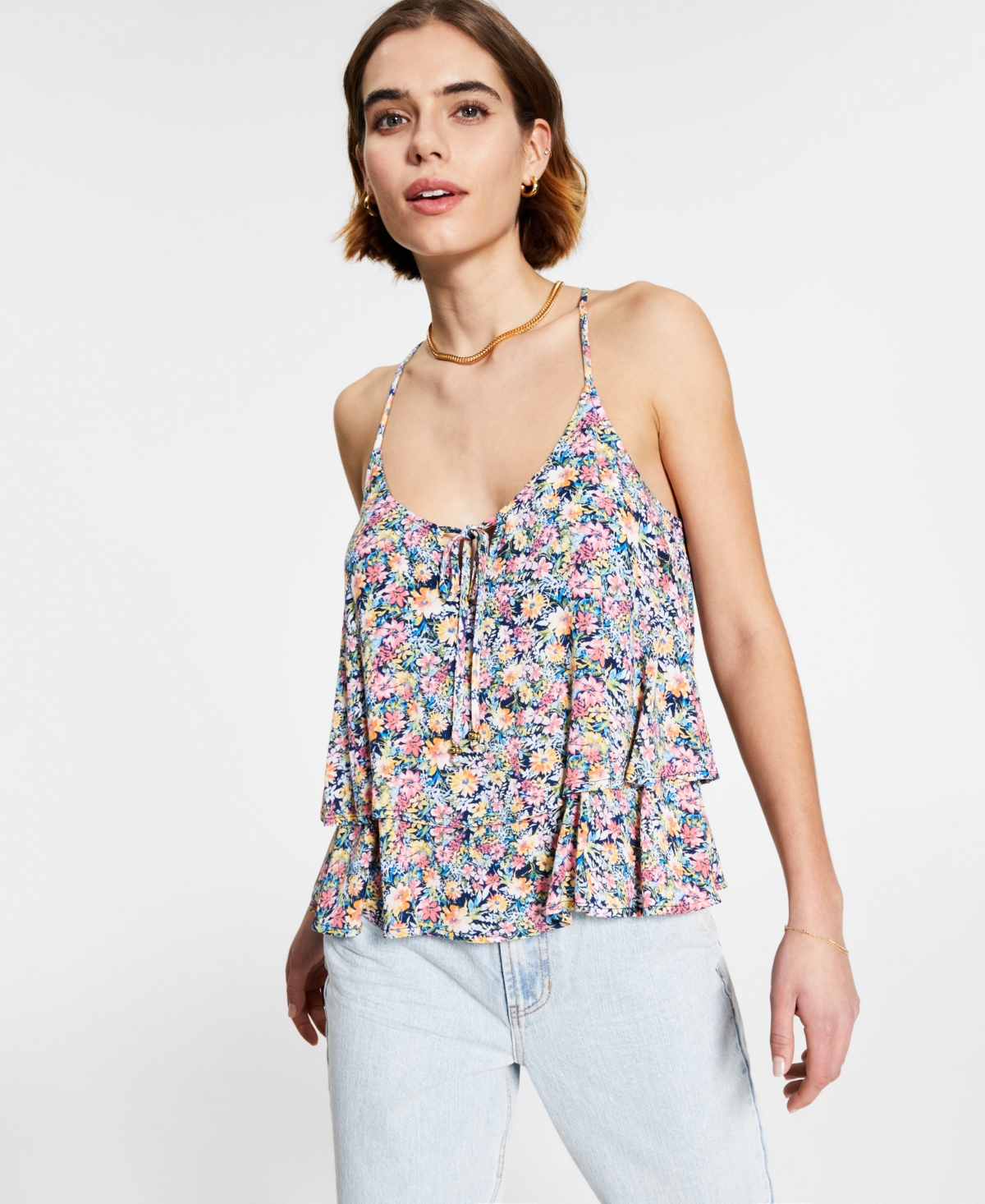 UPC 708008825204 - Kingston Grey Juniors' Ruffled Tank Top | upcitemdb.com