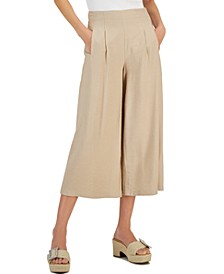 Girls Culottes 3/4 length Capri Shorts Cropped Trouser White Brown Trendy School 