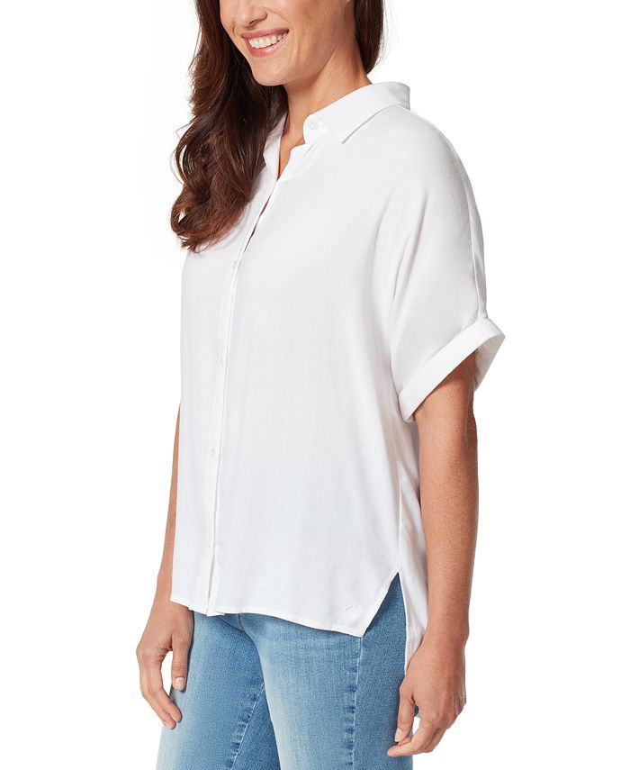 Gloria Vanderbilt Daisy ShortSleeve ButtonFront Shirt & Reviews
