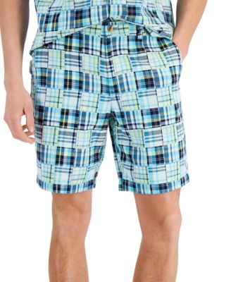Club Room - Men's Plaid Patch Shorts