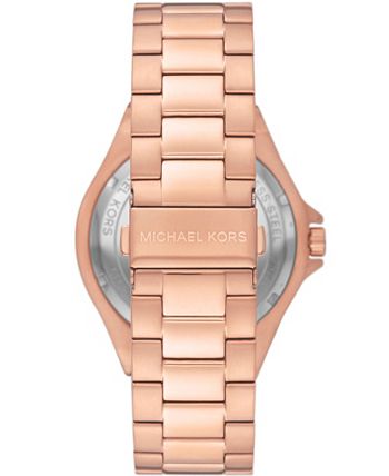 Michael Kors Men's Lennox Chronograph Rose Gold-Tone Stainless Steel  Bracelet Watch - Macy's