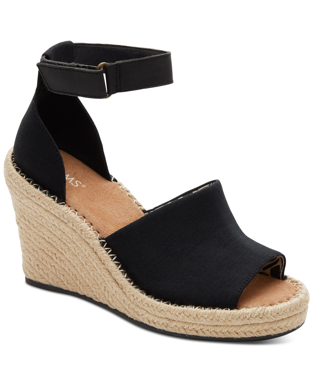 TOMS WOMEN'S MARISOL RECYCLED ESPADRILLE WEDGE SANDALS WOMEN'S SHOES