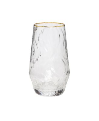 19.21 Oz Tumblers with Colored Rim, Set of 6