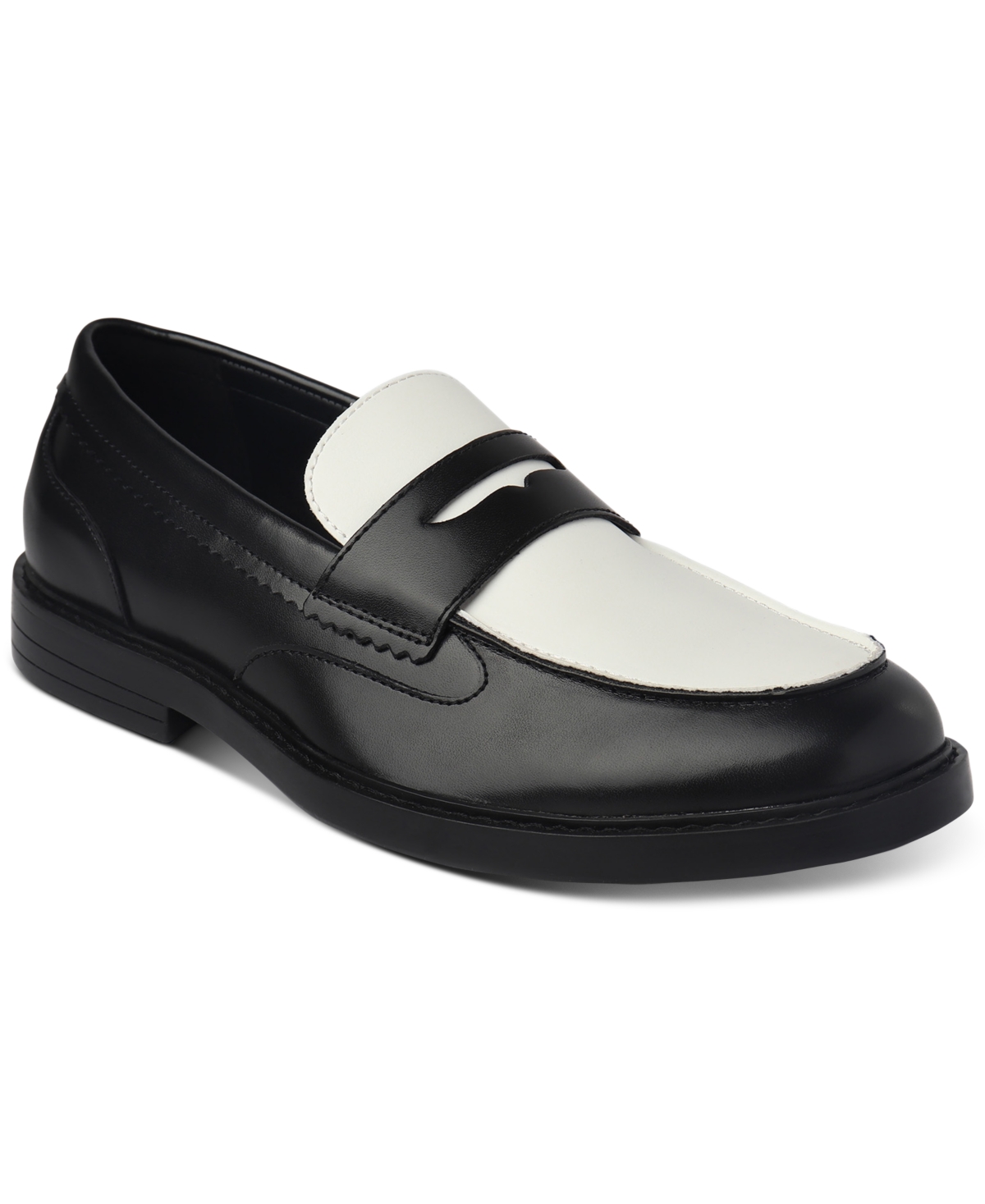 Inc International Concepts Men s Kyrie Penny Loafer Created For Macy s Men s Shoes In Black white ModeSens