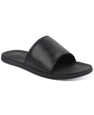 plain black men's slides