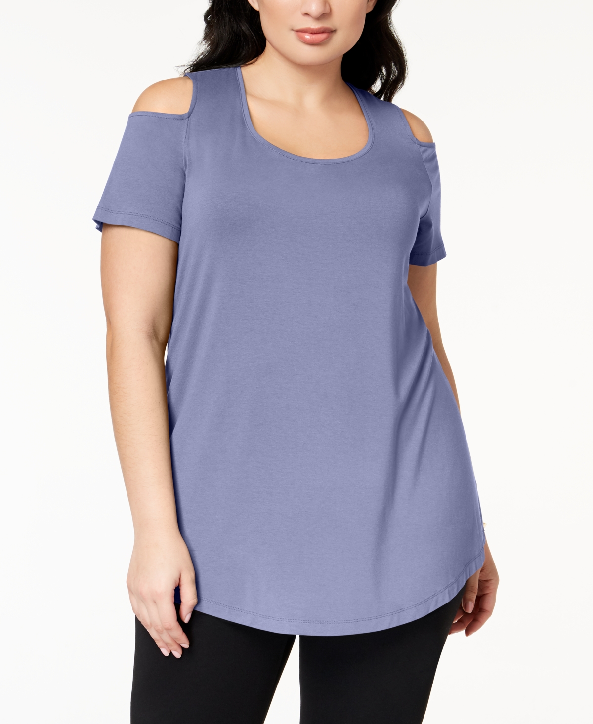 JM COLLECTION PLUS SIZE COLD-SHOULDER TOP, CREATED FOR MACY'S