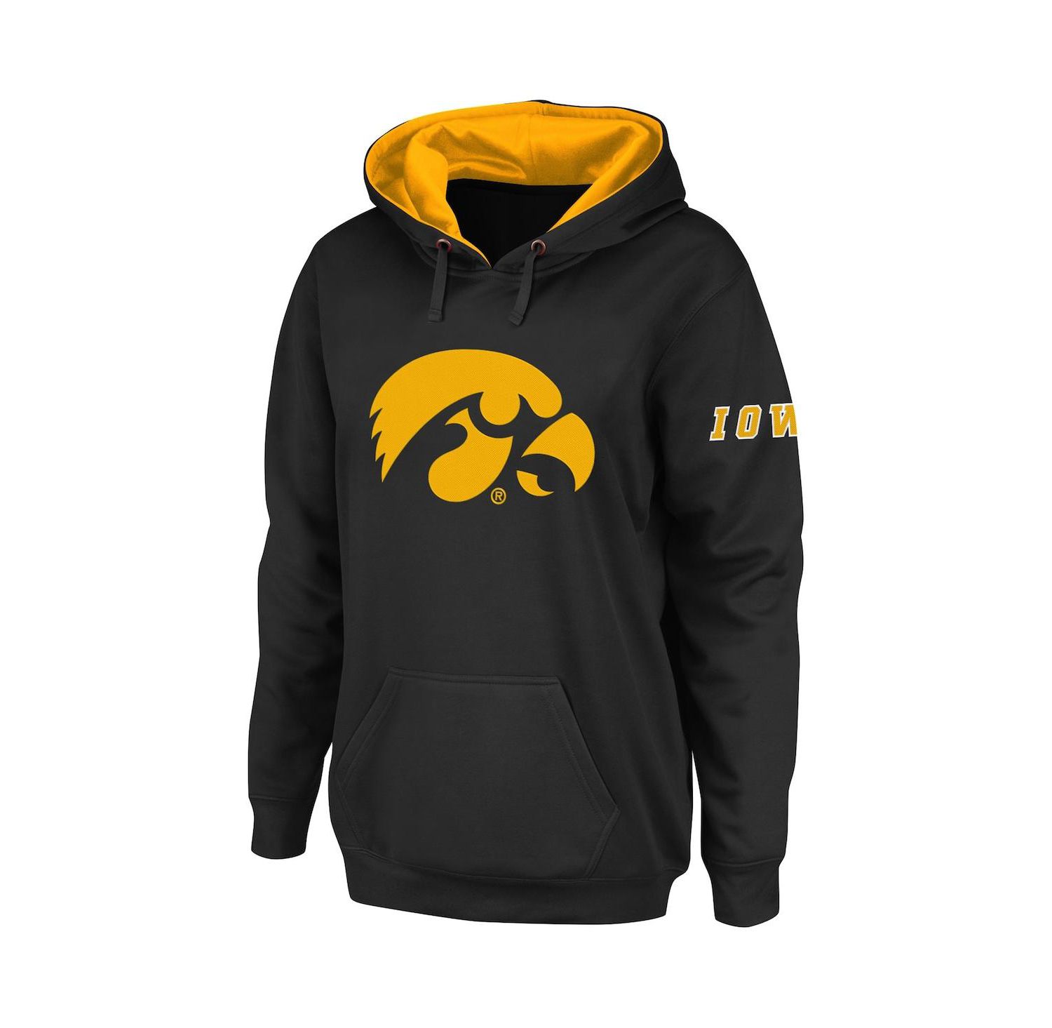 Women's Black Iowa Hawkeyes Big Logo Pullover Hoodie