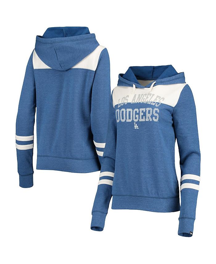 New Era Women's Heathered Royal, White Los Angeles Dodgers Colorblock  Tri-Blend Pullover Hoodie - Macy's