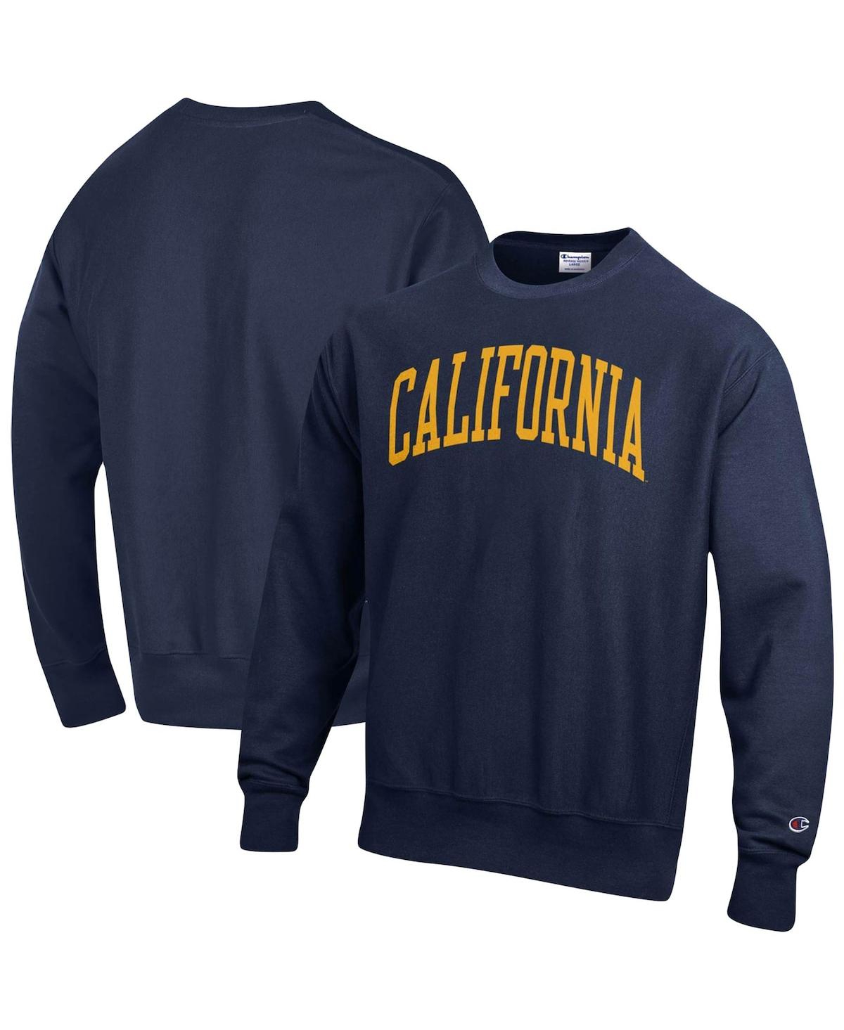 Champion Men's  Navy Cal Bears Arch Reverse Weave Pullover Sweatshirt