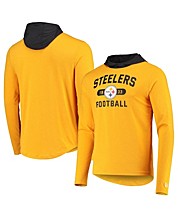 Pittsburgh Steelers Starter Gold Cross-Check V-Neck Long Sleeve Shirt