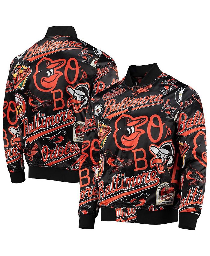 Baltimore Orioles Pro Standard Allover Print Satin Full-Snap Jacket - Black