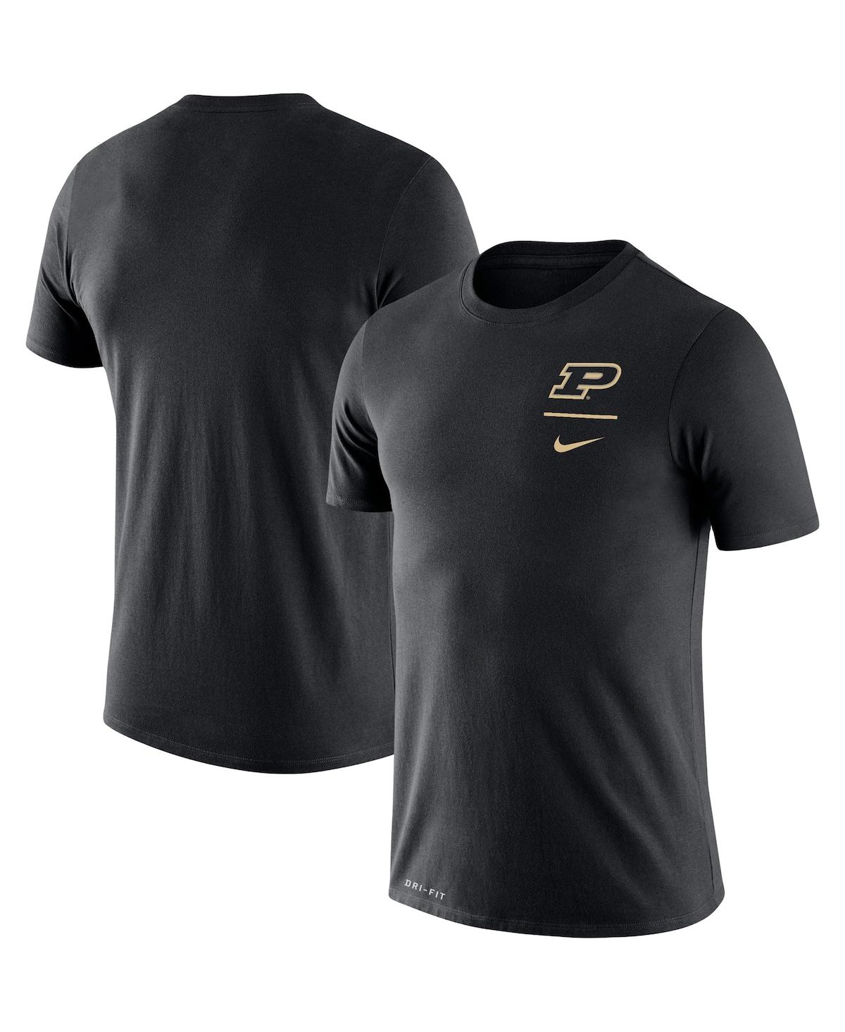 Men's Nike Black Purdue Boilermakers Logo Stack Legend Performance T-shirt