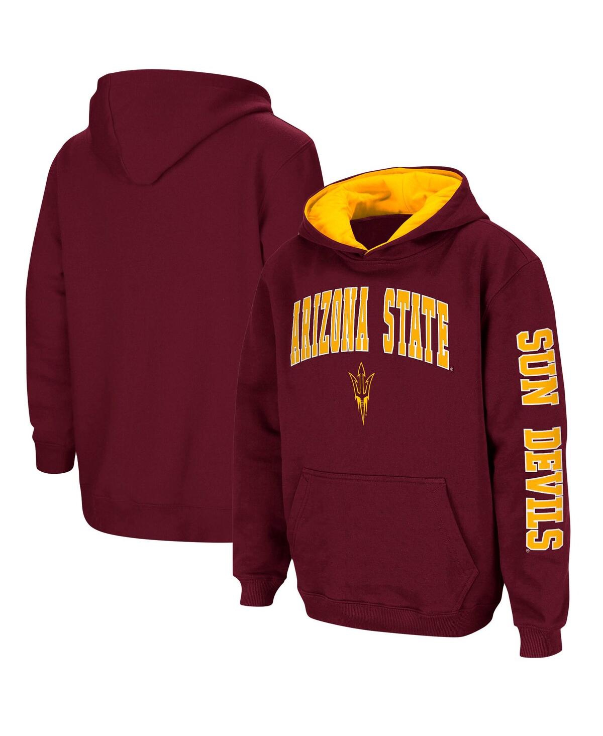 Big Boys ColosseumArizona State Sun Devils 2-Hit Team Pullover Hoodie - Maroon