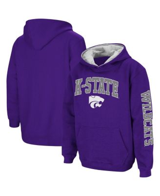 Big Boys Purple Kansas State Wildcats 2-Hit Team Pullover Hoodie