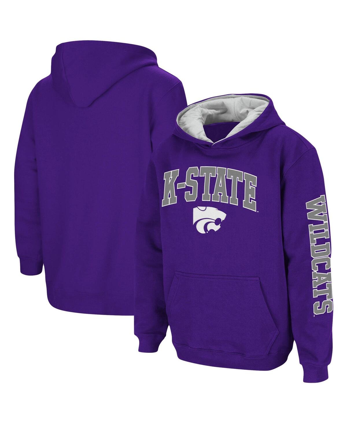 Big Boys ColosseumKansas State Wildcats 2-Hit Team Pullover Hoodie - Purple