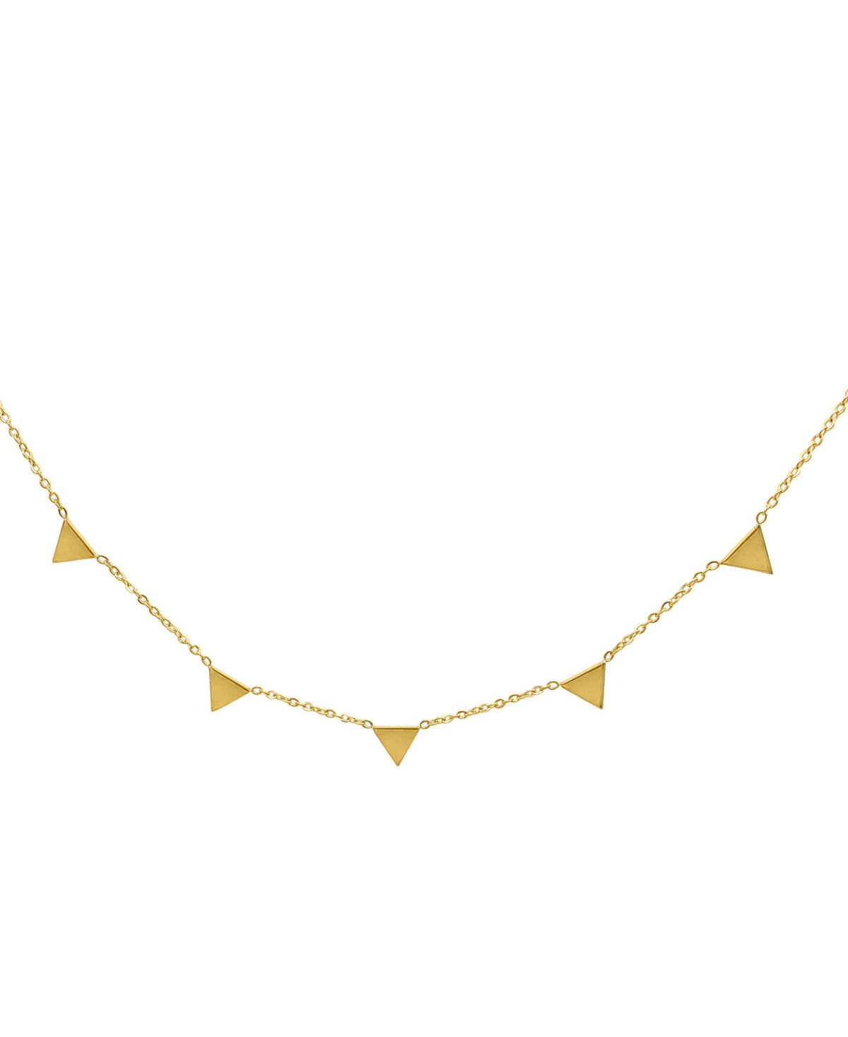 Triangle Edge Necklace Necklace - Yellow