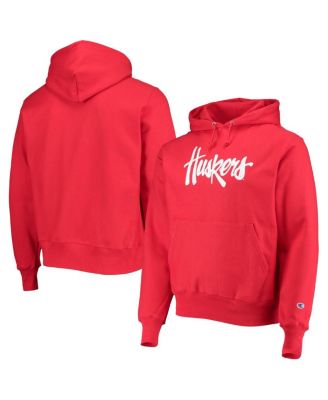 Men's Scarlet Nebraska Huskers Vault Logo Reverse Weave Pullover Hoodie