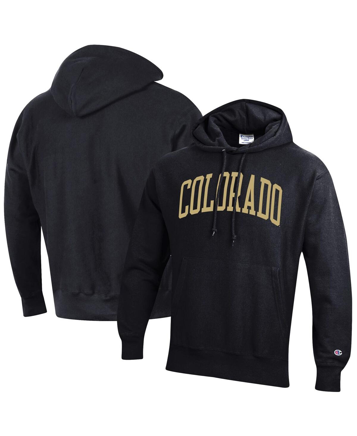 Men's ChampionColorado Buffaloes Team Arch Reverse Weave Pullover Hoodie - Black