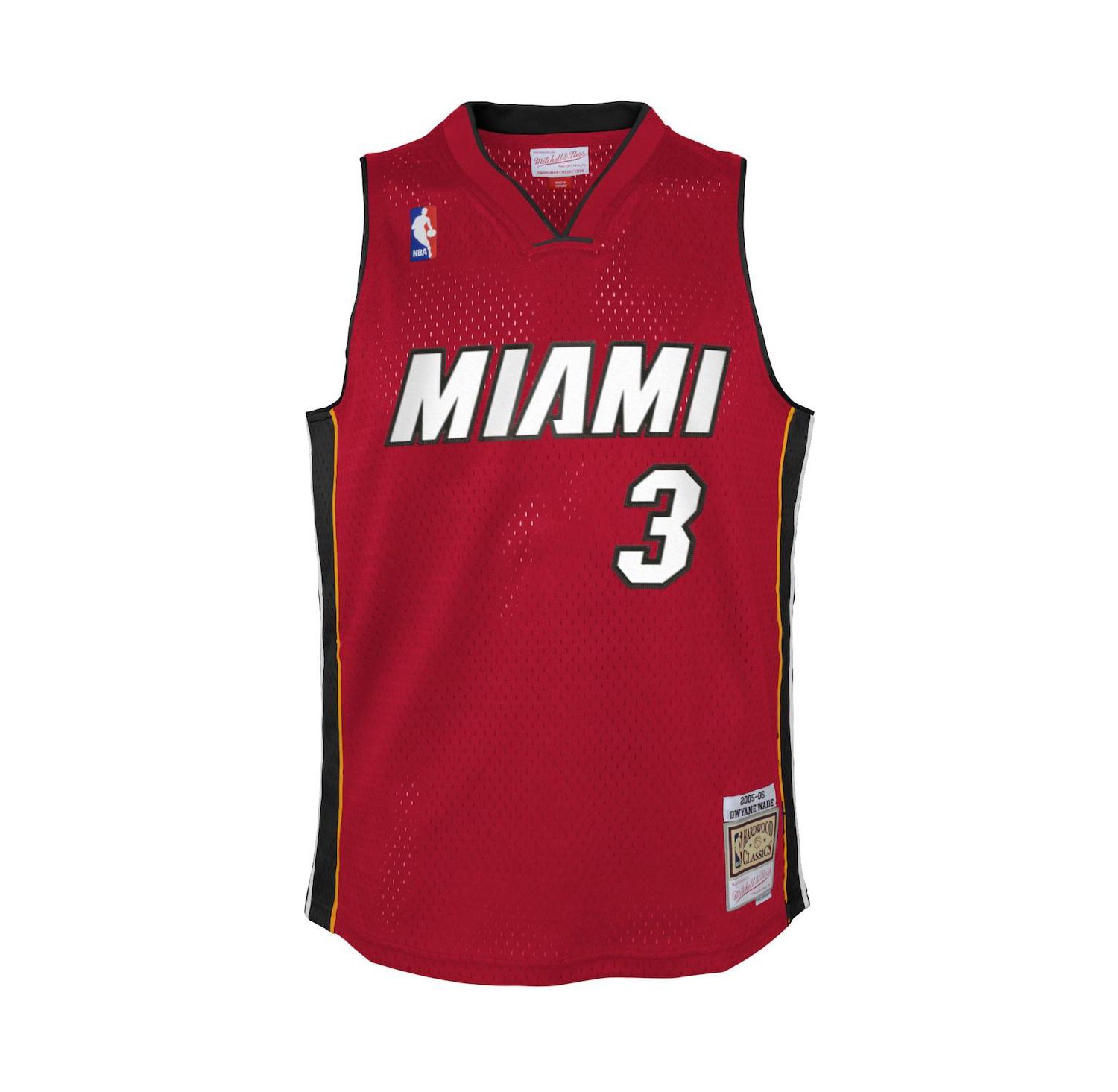 Big Boys Dwyane Wade Red Miami Heat 2005-06 Hardwood Classics Swingman Jersey