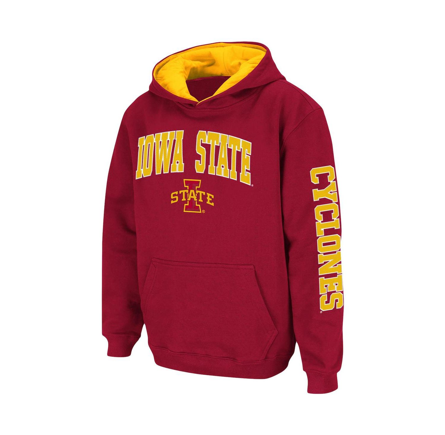 Big Boys Cardinal Iowa State Cyclones 2-Hit Team Pullover Hoodie